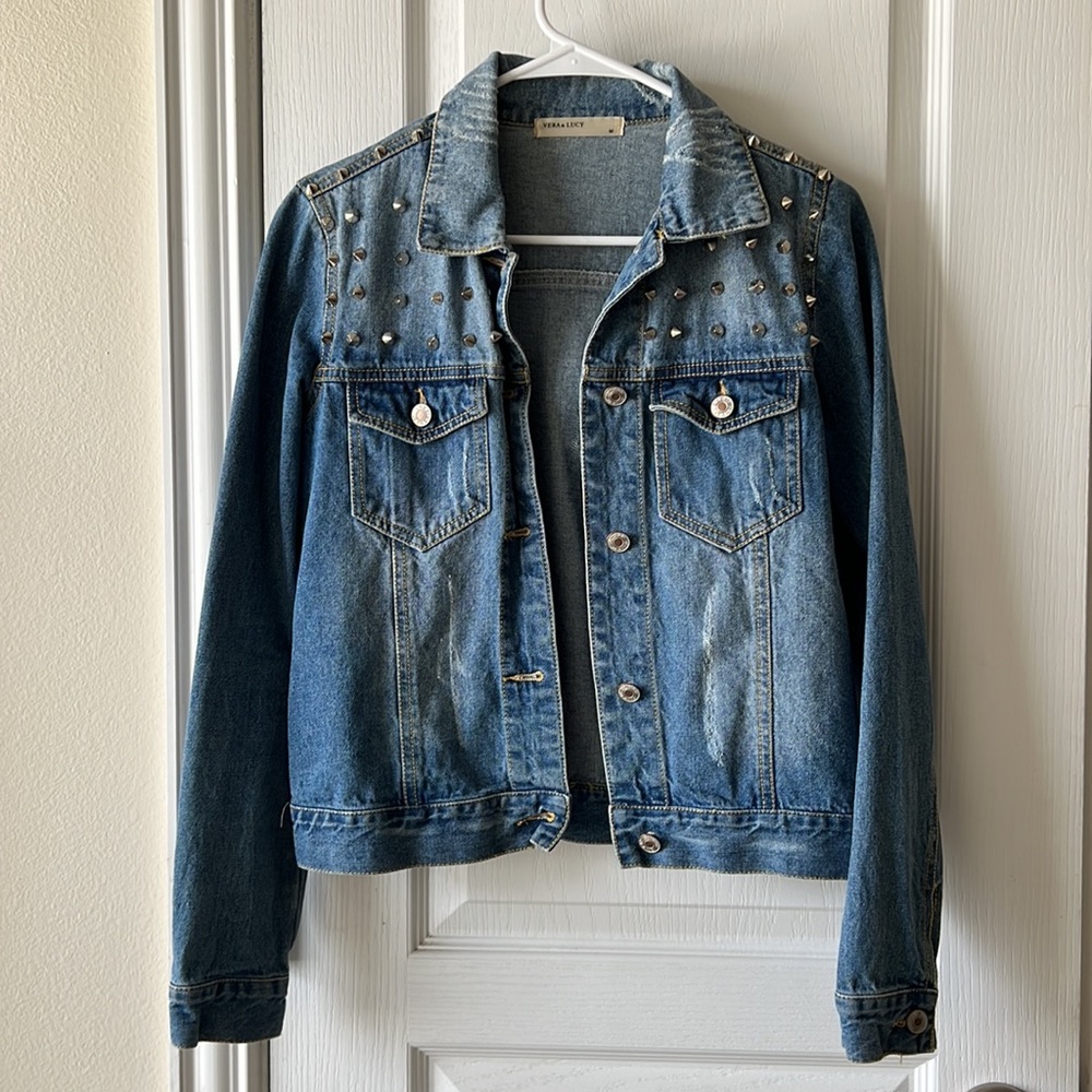Medium Vera & Lucy Denim Studded Jacket
